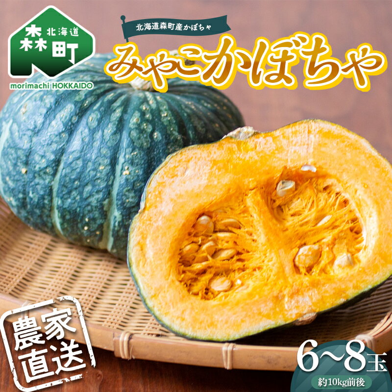 【ふるさと納税】【農家直送】北海道森町産みやこかぼちゃ 6～8玉 10kg前後（8月から順次発送） mr1-0484