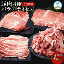 【ふるさと納税】【総重量4kg!】北海道八雲町産 豚肉4種 バラエティセット 【 肉 にく ニク 豚肉 豚肉セット 冷凍豚肉 国産豚肉 北海道産豚肉 道産豚肉 ...