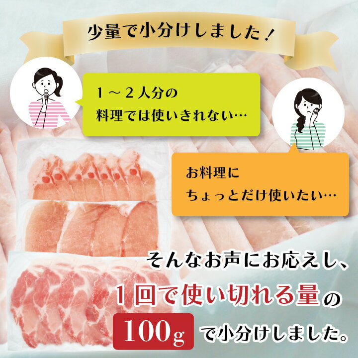 【ふるさと納税】【小分けで使いやすい!】八雲町産豚肉 しゃぶしゃぶセット 1.7kg【配送不可地域：離島】【1358932】