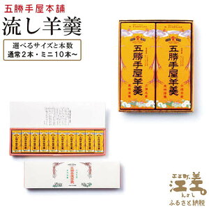 【ふるさと納税】五勝手屋本舗『流し羊羹(ようかん)』〈サイズと本数が選べる〉 金時豆のようかん 保存料不使用 五勝手屋羊羹の老舗 和菓子 銘菓 名物 贈答用 ギフト