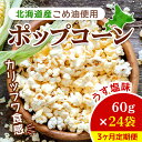 2位! 口コミ数「0件」評価「0」【2ヶ月定期便】北海道産こめ油使用ポップコーン うす塩味（厚沢部町産とうもろこし使用）60g×24袋 ふるさと納税 人気 おすすめ ランキン･･･ 