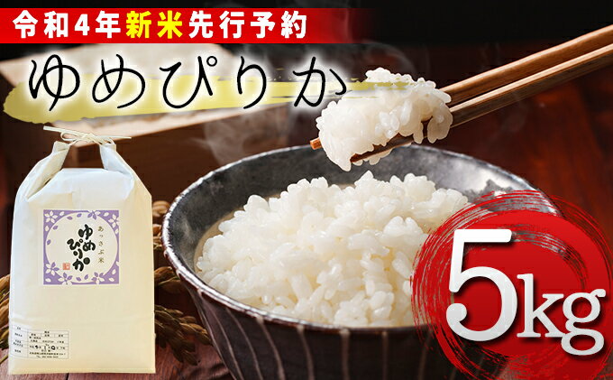 【ふるさと納税】【令和4年産新米・先行予約】北海道厚沢部産ゆめぴりか5kg※2022年11月新米からお届け　【米・お米・ゆめぴりか・5kg】　お届け：2022年11月中旬〜