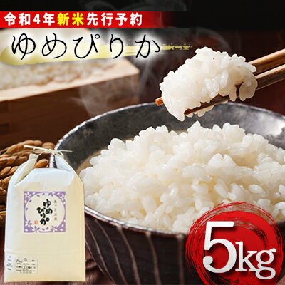 【ふるさと納税】【令和4年産新米・先行予約】北海道厚沢部産ゆめぴりか5kg※2022年11月新米からお届け　【米・お米・ゆめぴりか・5kg】　お届け：2022年11月中旬〜