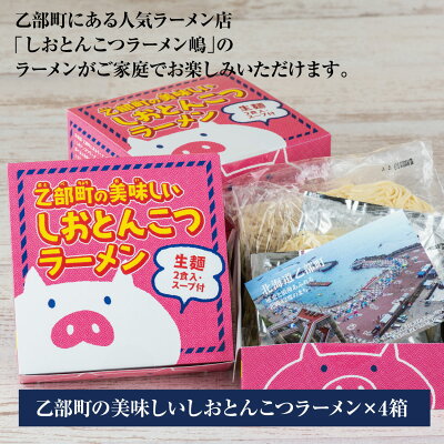北海道乙部町 【ふるさと納税】 やみつきスープにファン急増!乙部町の美味しいしおとんこつラーメン4箱(8食分)セット 北海道 乙部町 乙部 ラーメン トンコツラーメン とんこつ しおトンコツ 豚骨ラーメン 生麺 ご当地ラーメン 人気店 監修 生ラーメン お土産ラーメン 画像2