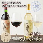 【ふるさと納税】 ＜乙部醸造ワイン　赤・白2本セット＞北海道産　各720ml×1 富岡ワイナリー 赤ワイン 白ワイン フルボトル GI Hokkaido 認定ワイン 北海道産ブドウ 100％ 乙部町 メルロー ヤマソービニヨン セイベル ザラジェンジェ シャルドネ 乙部町産ブドウ