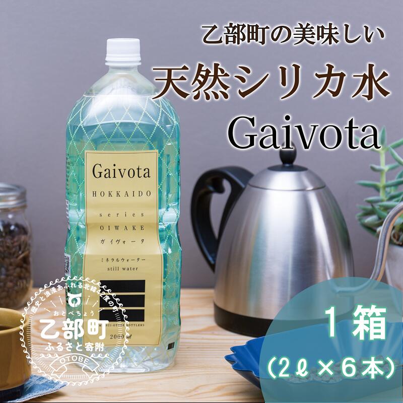 【ふるさと納税】＜Gaivota　1箱（2L×6本/箱）＞北のハイグレード食品　北海道乙部町の天然シリカ水 ミネラルウォーター 軟水 北海道産 北海道 乙部町 天然水 美容 ケイ素 無添加 シリカ ガイヴォータ 美肌 ミネラル コーヒー にぴったり 口当たり まろやか 水