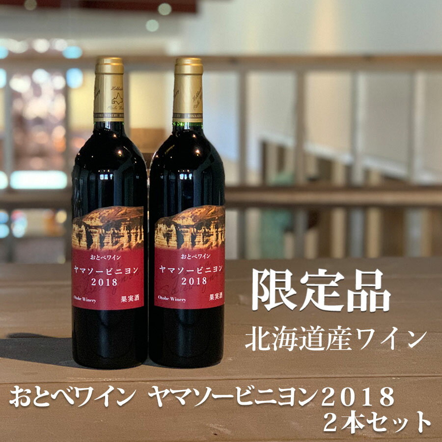 【ふるさと納税】 限定品 おとべワイン ヤマソービニヨン2018 750ml × 2本 おとべワイナリー 赤ワイン ヤマソービニヨン ソービニヨン フルボトル 北海道 北海道産 乙部町産ブドウ 100％ 乙部町 ぶどう 赤 ワイン ミディアムフルボディ