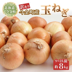【ふるさと納税】【先行予約】【訳あり】今金町産玉ねぎ8kg(S~2Lサイズ混合) 北海道 玉ねぎ 玉葱 たまねぎ 北海道産 不揃い 訳あり 大容量 野菜 常備野菜 F21W-496