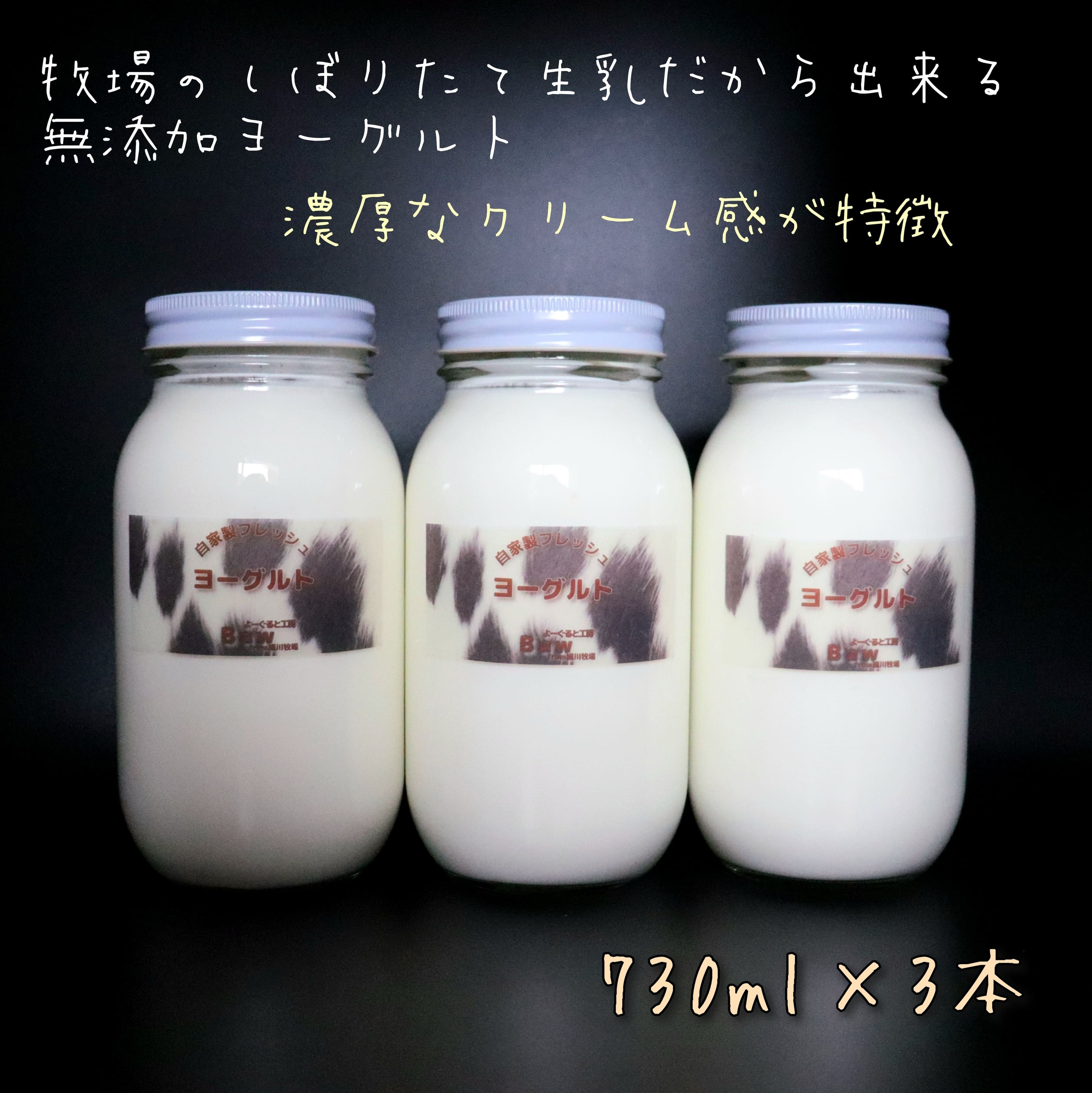 62位! 口コミ数「0件」評価「0」よーぐると工房Bawのヨーグルト　730ml×3本セット(加糖)