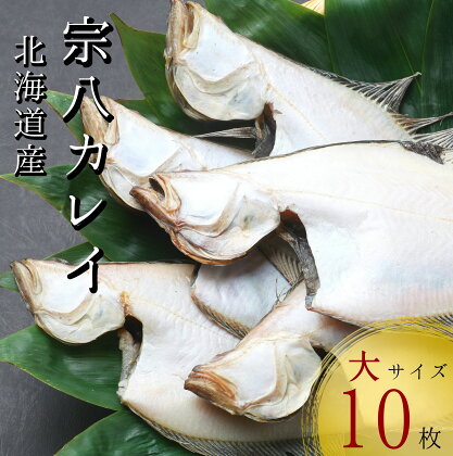 北海道産宗八かれい一夜干し大サイズ10枚(約2kg) 干物　真空パック　無添加　一夜干し　個包装