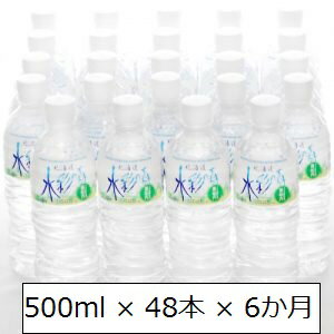 【ふるさと納税】黒松内銘水 水彩の森500ml×48本（24本入×2箱）6か月定期便 工場直送