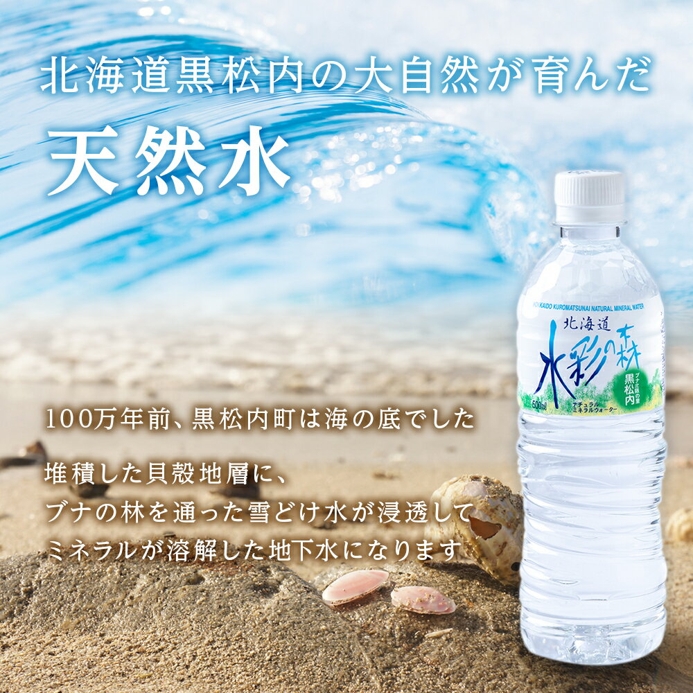 【ふるさと納税】【定期便】黒松内銘水 水彩の森 選べる定期便 500ml（24～48本）・2L（12～24本） 北海道 ミネラルウォーター天然水 水 国産 国内 硬水 中硬水 ナチュラル ミネラル 北海道 天然水 北海道ふるさと納税 ふるさと納税 黒松内町 通販 ギフト 贈答品 贈り物