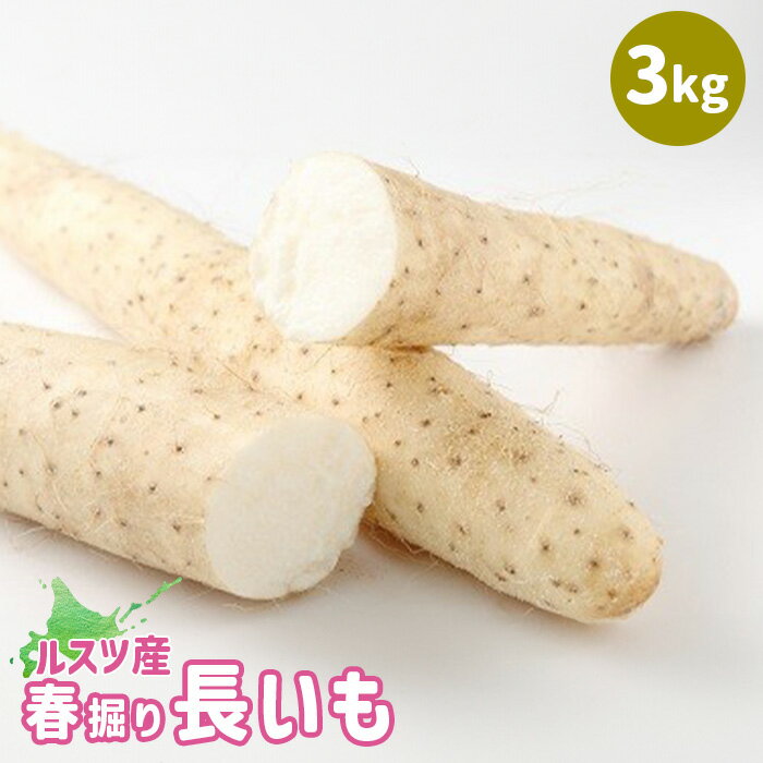 23位! 口コミ数「0件」評価「0」ルスツ産春掘り長いも3kg ルスツ産秋掘り長いも 春掘り 長いも 長芋 ながいも 留寿都産 ふるさと納税 北海道 留寿都村 オンライン 野菜･･･ 