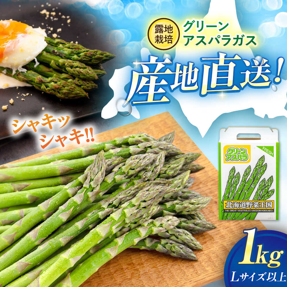 [2026年5月中旬以降順次発送]北海道 グリーンアスパラガス 1kg (L以上/露地栽培)[喜茂別町][久保田農園] アスパラ アスパラガス グリーンアスパラ 冷蔵 冷蔵配送 野菜 春野菜 季節の野菜 [AJAM014] 11000 11000円
