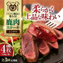【ふるさと納税】【全3回定期便】鹿肉 シンタマ 4枚 (120g/枚) 《喜茂別町》【EBIJIN】 鹿 シンタマ 希少部位 ステーキ ギフト ギフト用 赤身 ...