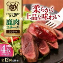 【ふるさと納税】【全12回定期便】鹿肉 シンタマ120g×4枚 《喜茂別町》【EBIJIN】 ジビエ 鹿 シンタマ 希少部位 ステーキ ステーキ用 赤身 冷凍 ...