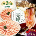 【ふるさと納税】【全3回定期便】平田牧場 しゃぶしゃぶ セット 1kg (ロース・バラ) ※だし・昆布ナシ 《喜茂別町》【平田牧場】 肉 豚肉 ロース バラ ロ...