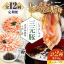 【ふるさと納税】 定期 三元豚 しゃぶしゃぶセット 500g ロース・バラ ▼ 全12回 定期便 だし・昆布付き 《喜茂別町》【平田牧場】 肉 豚肉 ロース バ...