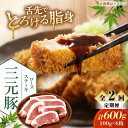 【ふるさと納税】 定期 三元豚 ロースステーキ 6枚 100g/枚 ▼ 全2回 定期便 藻塩ナシ 《喜茂別町》【平田牧場】肉 豚肉 ロース ステーキ ステーキ用...