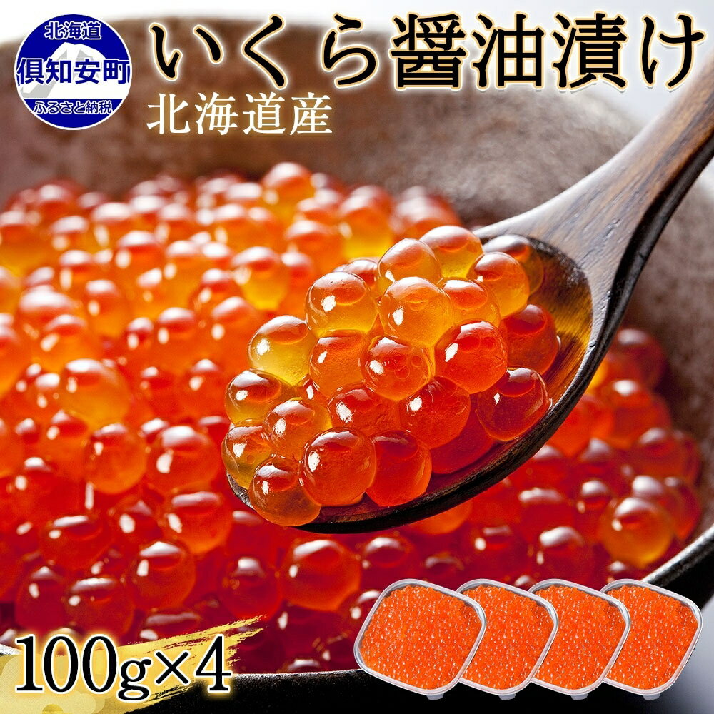 【ふるさと納税】北海道産 いくら醤油漬け 100g×4パック 計400g 小分け パック イクラ 海鮮 魚介 魚卵...