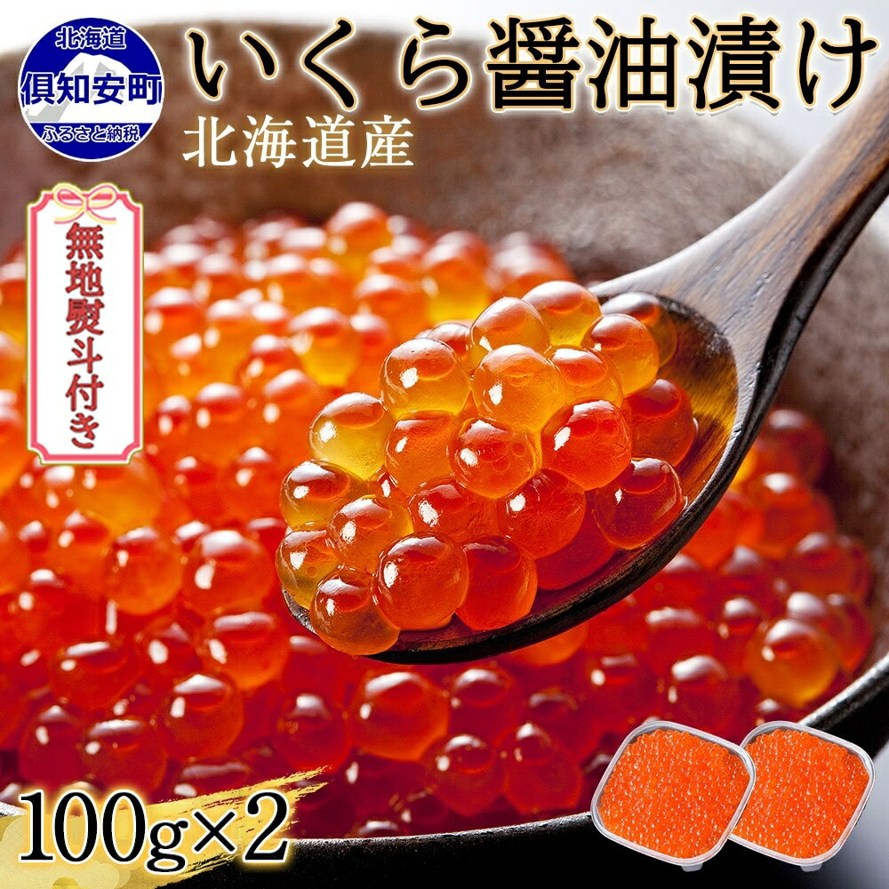 【ふるさと納税】 無地熨斗 北海道産 いくら醤油漬け 100g×2パック 計200g 小分け パック いくら しょ...