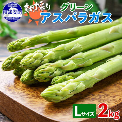 北海道ようてい産グリーンアスパラLサイズ2kg 【アスパラガス・野菜】 お届け:2021年5月下旬〜6月下旬