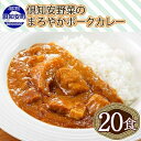 【ふるさと納税】北海道 倶知安 ポークカレー 200g 20個 中辛 レトルト食品 加工品 時短 豚肉 野菜 じゃがいも お取り寄せ グルメ 詰め合わせ 【お肉・豚肉・加工食品】