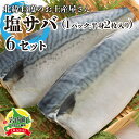 【ふるさと納税】北海道岩内町 北緯43度のお土産屋さん 塩サバ×6セット F21H-446 塩サバ 鯖 さば 魚 魚介 魚介類 海鮮 焼き魚 冷凍 簡単調理 おかず おつまみ グルメ ふるさと 北海道 岩内町