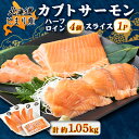 【ふるさと納税】北海道とまりカブトサーモン ハーフロイン4個・スライス200gセット【配送不可地域:離島】【1325158】