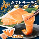 【ふるさと納税】北海道とまりサーモン ロイン1本・ハーフロイン2個・スライス200gセット【配送不可地域:離島】【1325160】