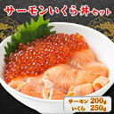 【ふるさと納税】サーモンいくら丼(トラウトサーモンスライス、いくら醤油漬け)セット 各1パック【配送不可地域:離島】【1368183】