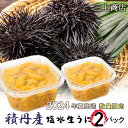 15位! 口コミ数「0件」評価「0」2024年予約受付中！≪2024年夏発送分≫ 数量限定！積丹産 塩水生うに2パック【三上商店】北海道ふるさと納税 積丹町 ふるさと納税 海鮮･･･ 