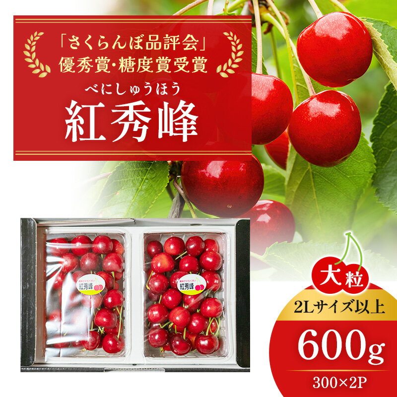 27位! 口コミ数「2件」評価「3」先行受付 2024年7月から順次出荷 北海道 仁木町産「匠」ジャンボサイズ さくらんぼ 【 紅秀峰 】300g×2 嶋田茂農園　【果物類・フ･･･ 
