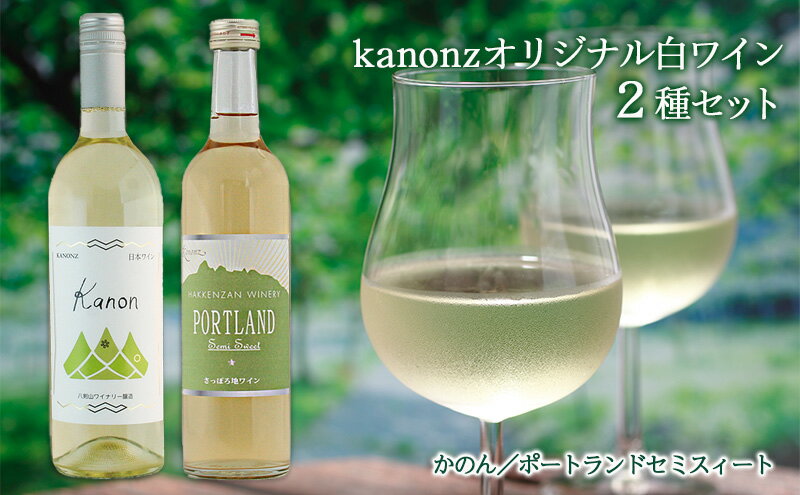 【ふるさと納税】kanonzオリジナル白ワイン2種セット　【白ワイン・お酒・お酒・ワインセット・ワイン】