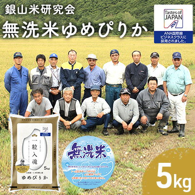 [先行受付 2025年産米]銀山米研究会の無洗米 [ゆめぴりか] 5kg ご飯 ライス 白米 ブランド米 おにぎり お弁当 北海道産 産地直送 ご飯 時短 朝ごはん 夜ごはん 昼ごはん [株式会社 松原米穀] お届け:2025年11月から順次出荷