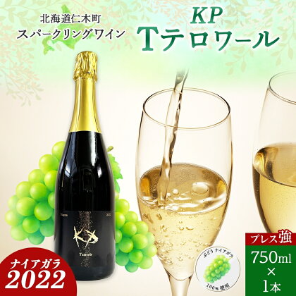 北海道産 スパークリング ワイン 750ml 1本 KPワイン Tテロワール ぶどう ナイアガラ 葡萄 ブドウ 白ワイン 辛口 酒 お酒 贈答 贈り物 お祝い ギフト 記念日 送料無料　【仁木町】　お届け：2024年3月中旬より順次出荷