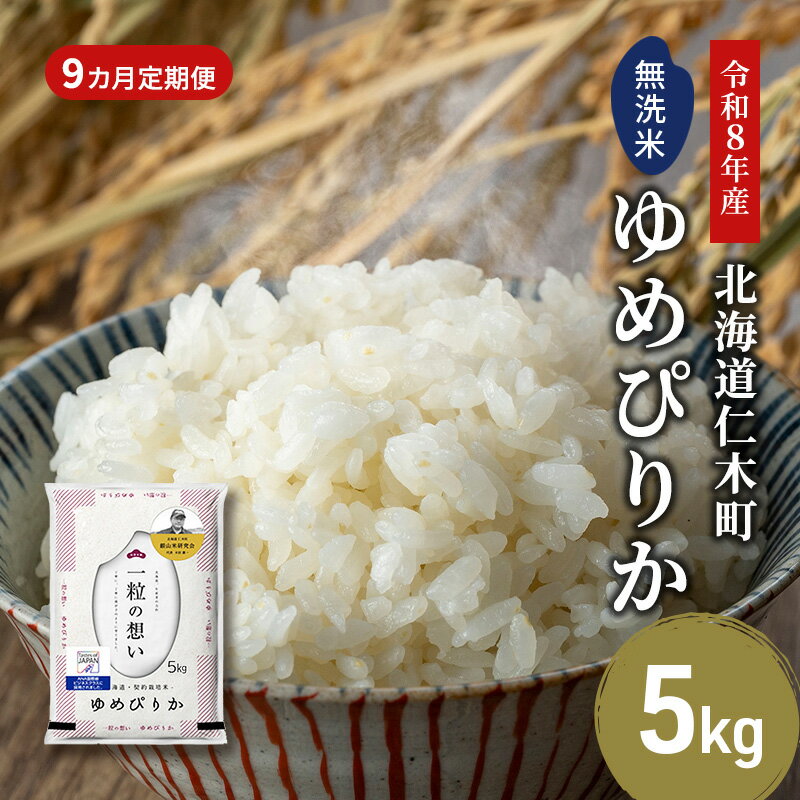 【ふるさと納税】【 2026年産米 新米 予約 】9ヵ月連続お届け 銀山米研究会の無洗米＜ゆめぴりか＞5kg（5kg×1袋） ご飯 白米 ライス ブランド米 おにぎり お弁当 北海道産 産地直送 時短 ごはん [株式会社 松原米穀]　お届け：2026年11月より順次出荷