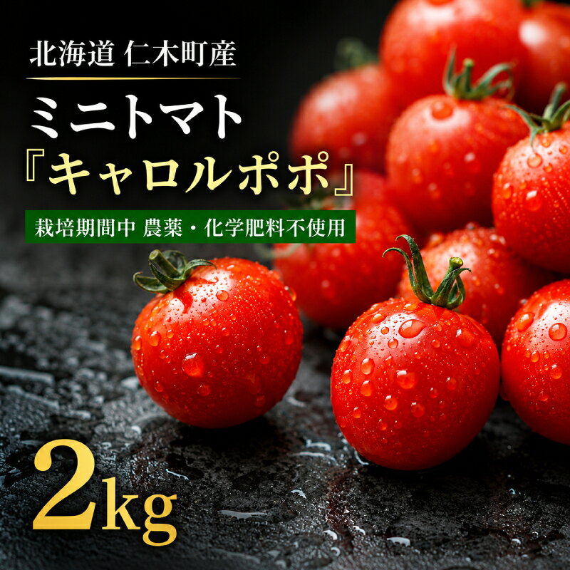 ミニトマト「キャロルポポ」2kg 栽培期間中 農薬・化学肥料不使用 北海道 仁木町 トマト ミニトマト 野菜 [自然農園] お届け：2026年8月中旬～10月下旬