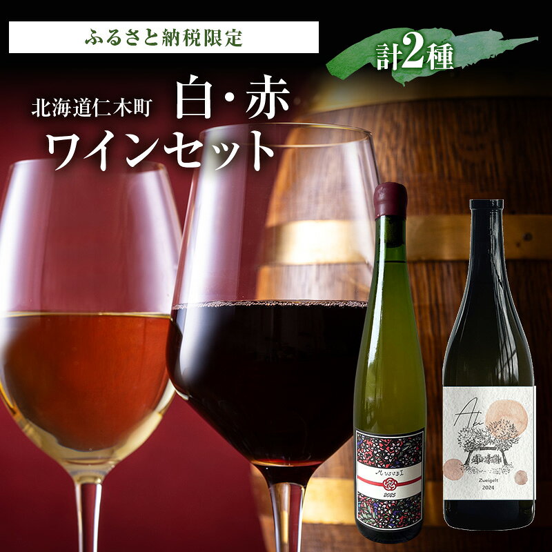 ふるさと納税限定セット 北海道仁木町 白・赤2本セット【Domaine Bless×TOMAPU FARM】 お酒 酒 果実酒 晩酌 葡萄 ぶどう ブドウ 料理 食事 お祝い 北海道 仁木町 飲み比べ　お届け：2026年10月から順次出荷