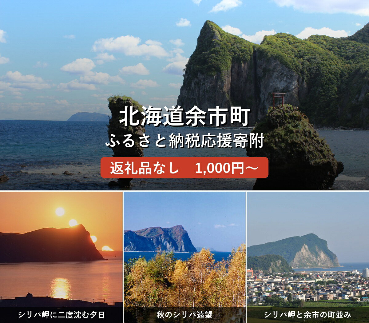 [返礼品なし]北海道余市町への寄附 応援 支援 寄付のみ 返礼品なし