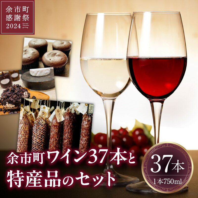 【ふるさと納税】【余市町感謝祭2024】lot03 余市町ワイン37本と特産品のセットのサムネイル