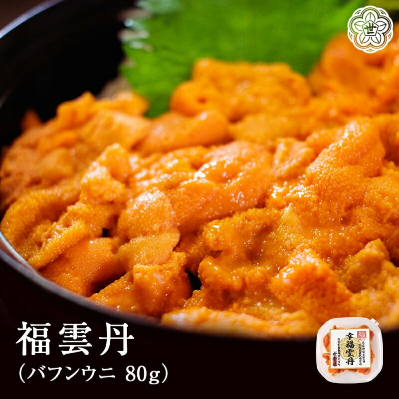 【ふるさと納税】北海道産 バフンウニ 80g 福雲丹 北海道 余市 世壱屋 バフン ウニ 生うに 熟成製法 旨味 食感 とろける コク 甘み 冷凍 ごはんのおとも お取り寄せ お取り寄せグルメ 送料無料のサムネイル
