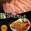 【ふるさと納税】【北島麦豚】ロースブロック丸ごと 2kg お肉 肉 豚 ぶた ブタ 豚肉 塊肉 ローストポーク とんかつ 焼豚 とんてき 焼肉 BBQ バーベキ...