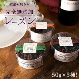 【ふるさと納税】酵素が活きた完全無添加レーズン　50g×3種セット 旅路 ナイアガラ ピノノワール ほしぶどう ドライフルーツ おつまみ ワイン チーズ お菓子作り パン作り 製菓 製パン材料 おやつ 食べ比べ 保存食 非常食 備蓄食 常備食 お取り寄せ 北海道 余市町 送料無料