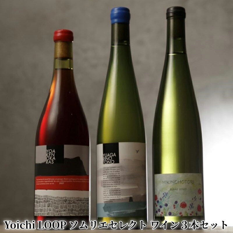 【ふるさと納税】【期間限定】Yoichi LOOP ソムリエセレクト 余市町産ワイン 3本 セット 赤ワイン 白ワイン 揚げ物 天ぷら 魚料理 和食 ギフト 贈り物 お取り寄せ 北海道 余市町 送料無料のサムネイル