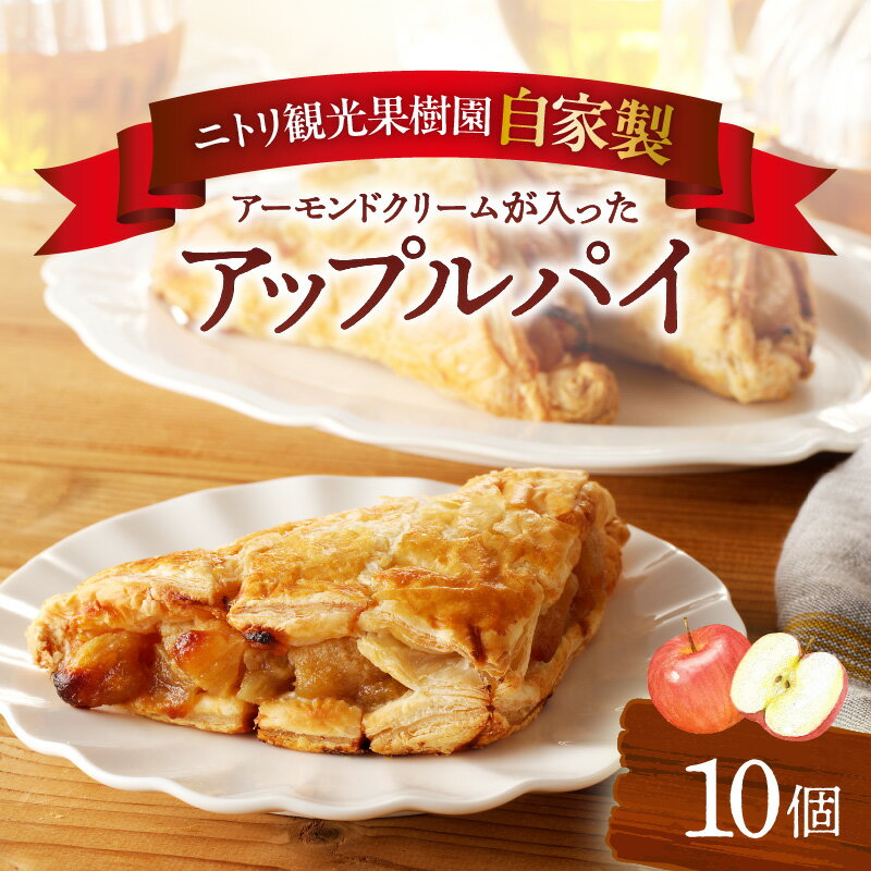 ニトリ観光果樹園 看板商品! 自家製 アーモンドクリームが入ったアップルパイ 10個 収穫したてのふじを使用 お取り寄せ ギフト スイーツ お土産 女子会 北海道 余市町 送料無料