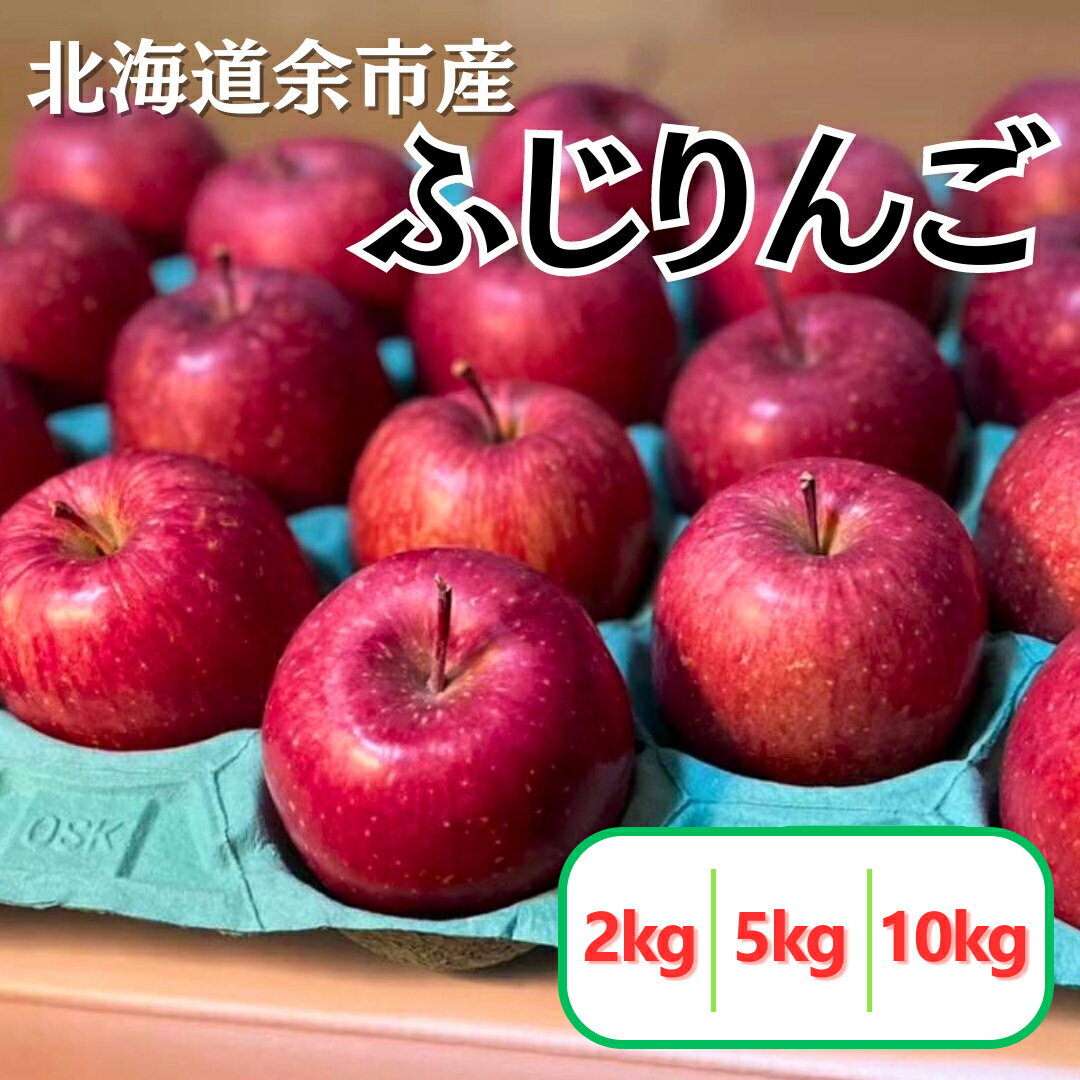 【ふるさと納税】【北海道余市町産】りんご（ふじ）2kg 5kg 10kg 【内容量をお選びください】 香り高くみずみずしい 余市町 果汁 果肉 かため 適度な酸味 ふじ フルーツ ぱりぱり食感 糖度が高い くだもの お取り寄せ 送料無料のサムネイル