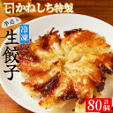【ふるさと納税】かねしち特製 冷凍肉餃子 80個(1パック10個入り 2パックで1セット×4) 焼くだけ 簡単 一口サイズ 食べやすい ラーメン店 肉餃子 中華...