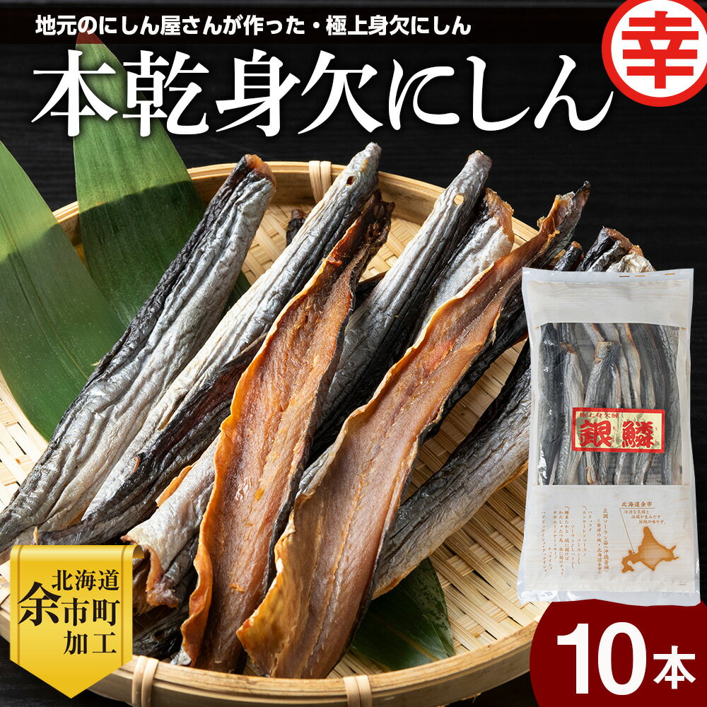 【ふるさと納税】【北海道余市町加工】伝統の本乾身欠にしん10本セット 鱗なし骨なし下処理済み 江戸時代から続く極上干物 身欠にしん 鱗なしにしん 干しにしん 下...