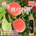 【ふるさと納税】【 先行予約 2025年8月下旬より発送 】< 北海道余市産 > 桃 & 桃リキュールのセット あかつき 完熟 フルーティー 贈り物 ギフト 送...